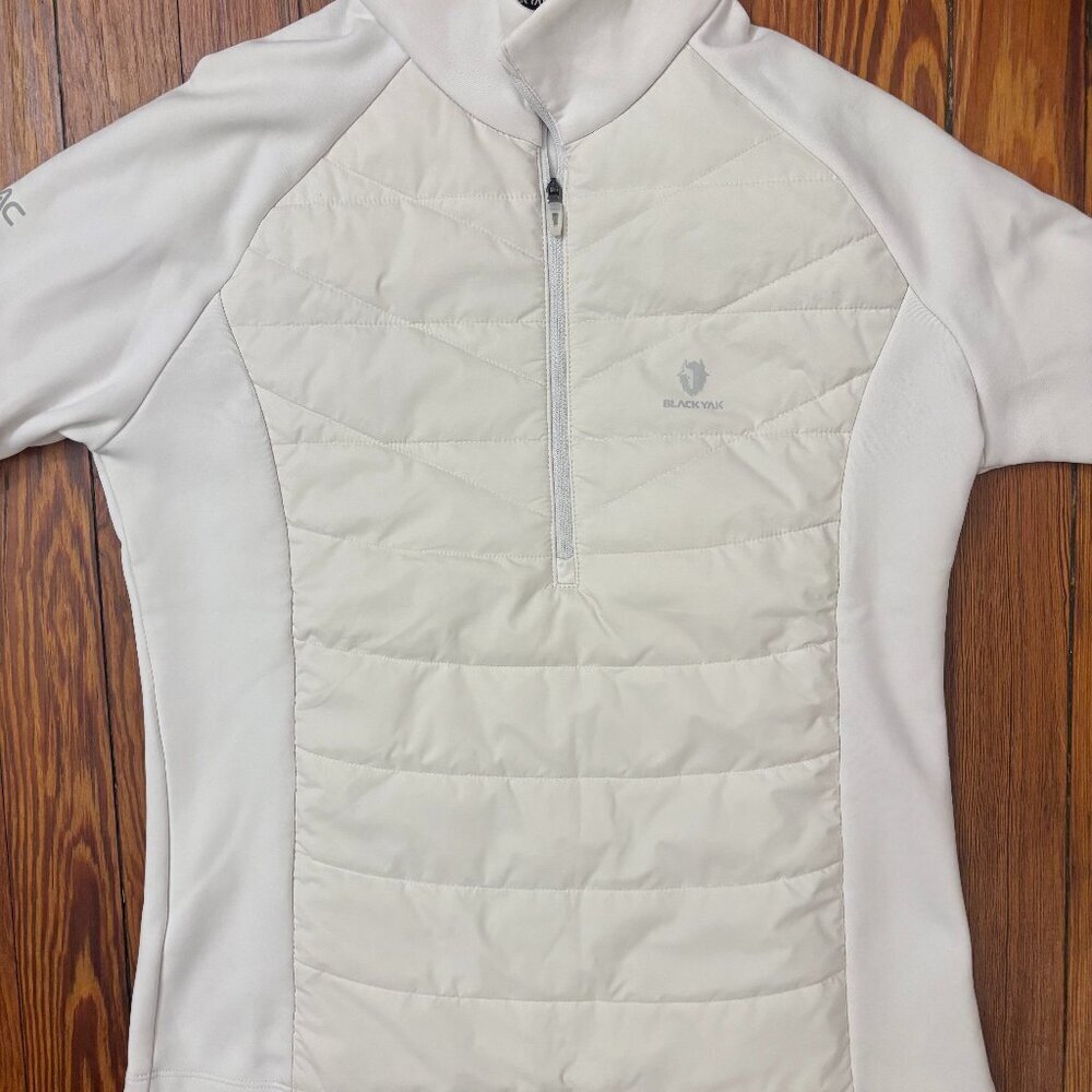 NWOT BLACKYAK Insulated Half Zip, White, Size XS - Picture 4 of 9